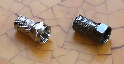 Quality twist On 7mm silver F Connectors with o ring