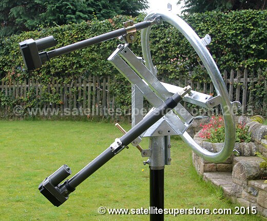 Primesat inclined orbit polar mount with actuators